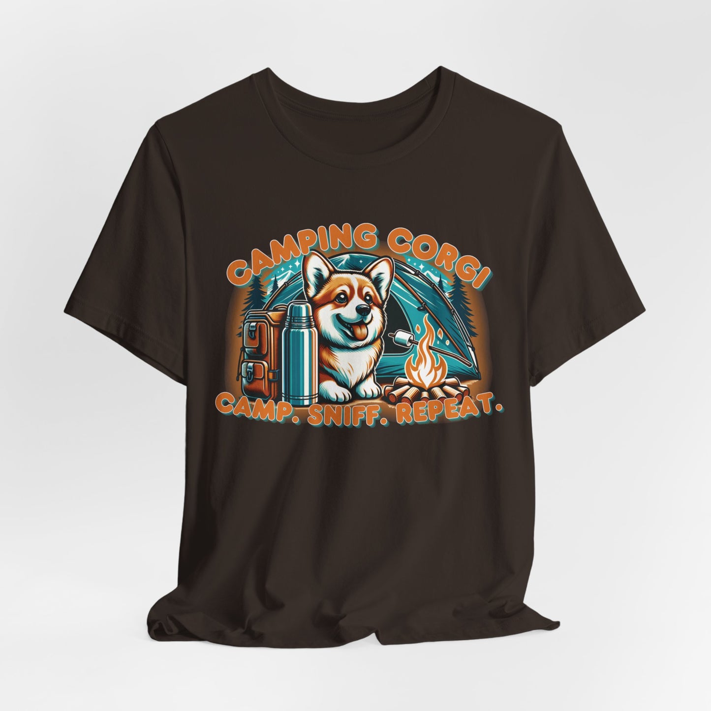 Camping Corgi Camp Sniff Repeat Unisex T-Shirt