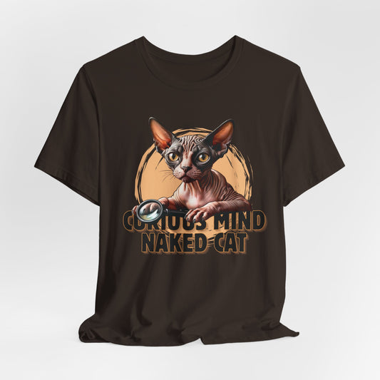 Curious Mind Naked Cat Unisex T-Shirt
