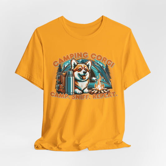 Camping Corgi Camp Sniff Repeat Unisex T-Shirt