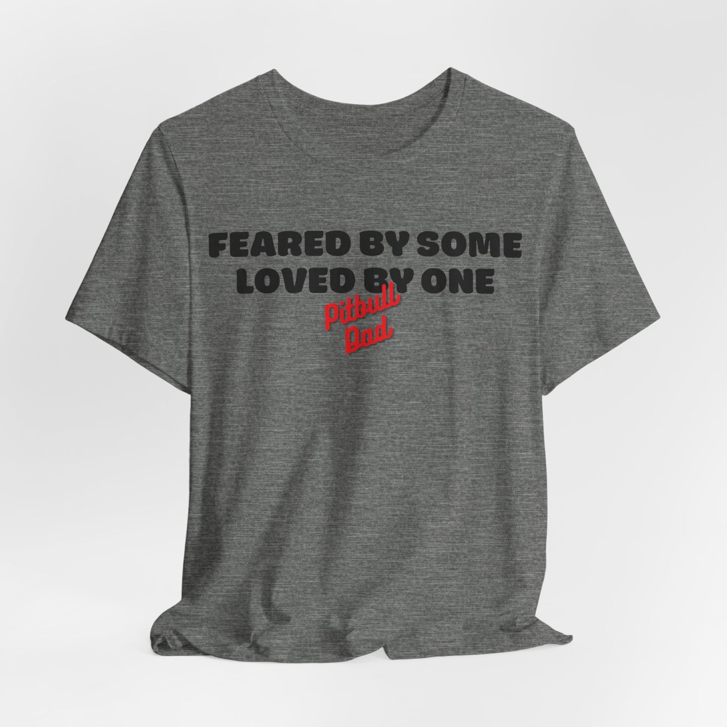 Pitbull Dad Feared By Some Loved By One Men T-Shirt