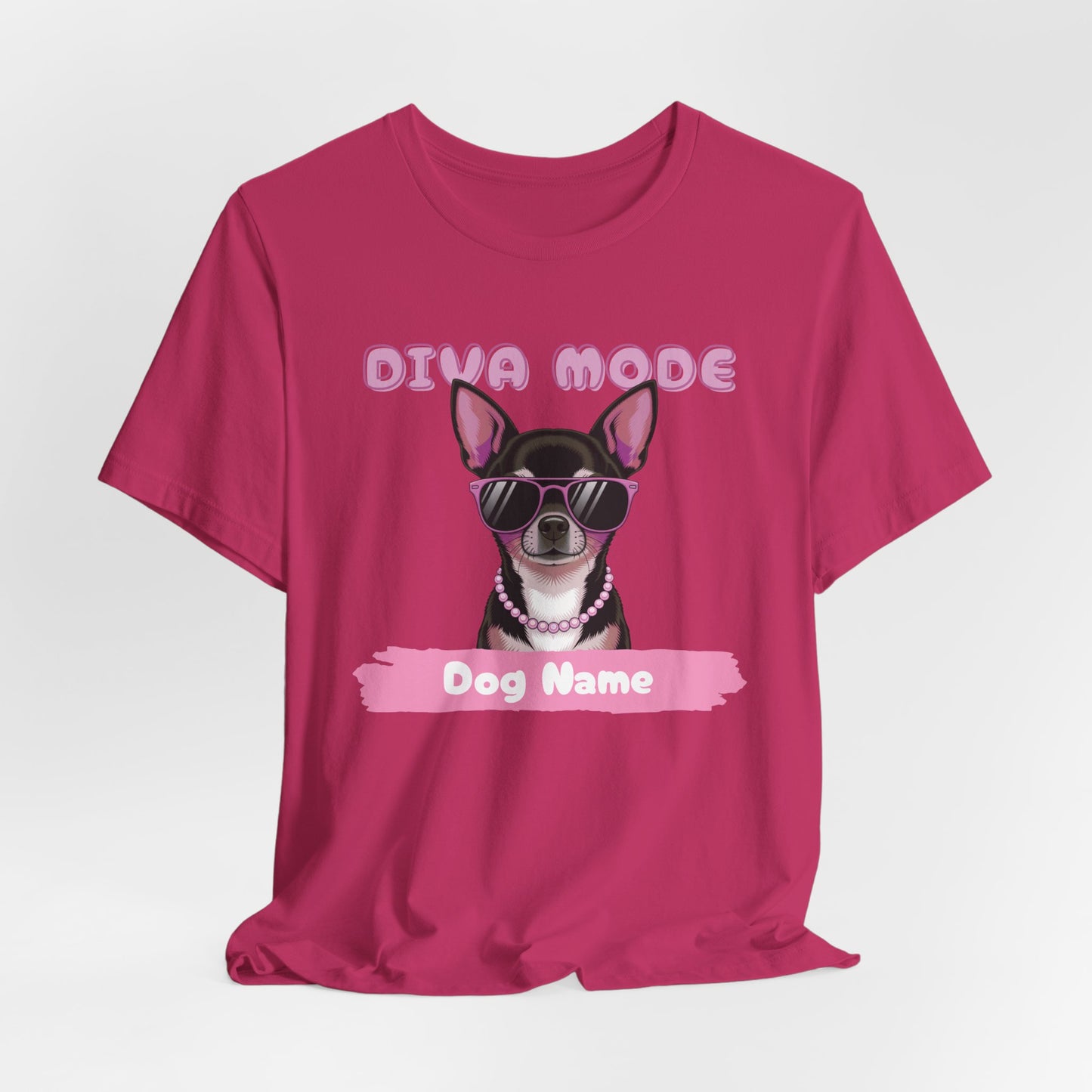 Diva Mode Chihuahua Personalize Women T-Shirt
