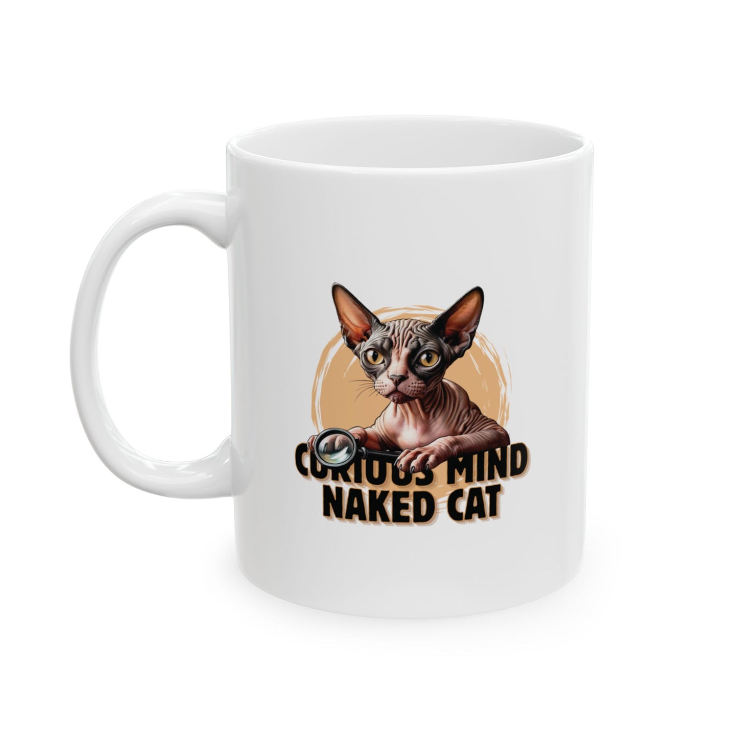 Curious Mind Naked Cat Mug