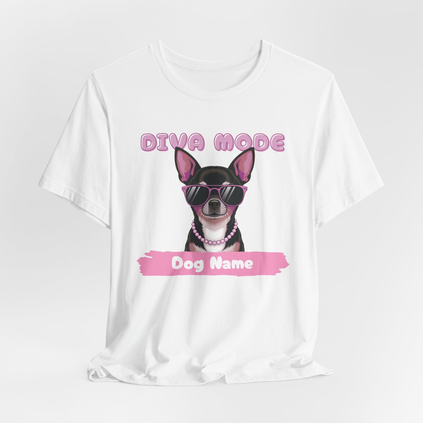 Diva Mode Chihuahua Personalize Women T-Shirt