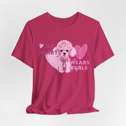 My Heart Wears Curls Women T-Shirt