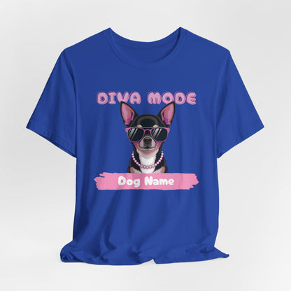 Diva Mode Chihuahua Personalize Women T-Shirt
