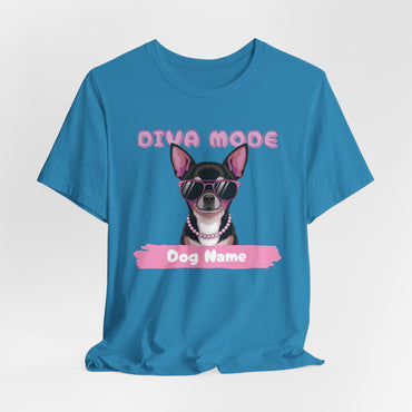 Diva Mode Chihuahua Personalize Women T-Shirt