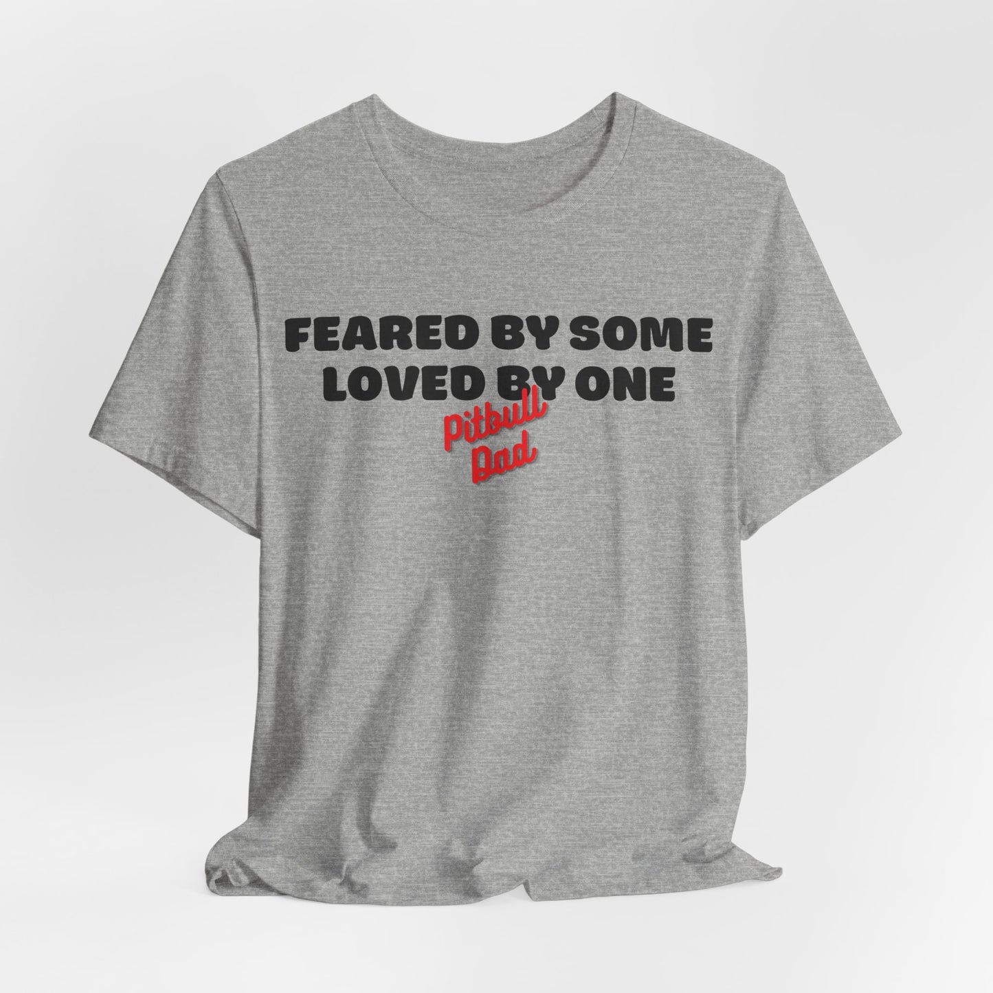 Pitbull Dad Feared By Some Loved By One Men T-Shirt