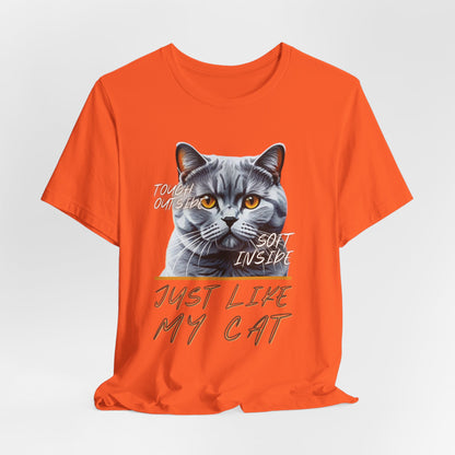 Tough Outside Soft Inside Just Like My Cat Unisex T-Shirt
