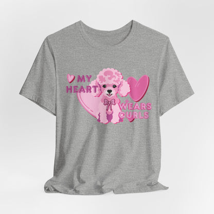 My Heart Wears Curls Women T-Shirt