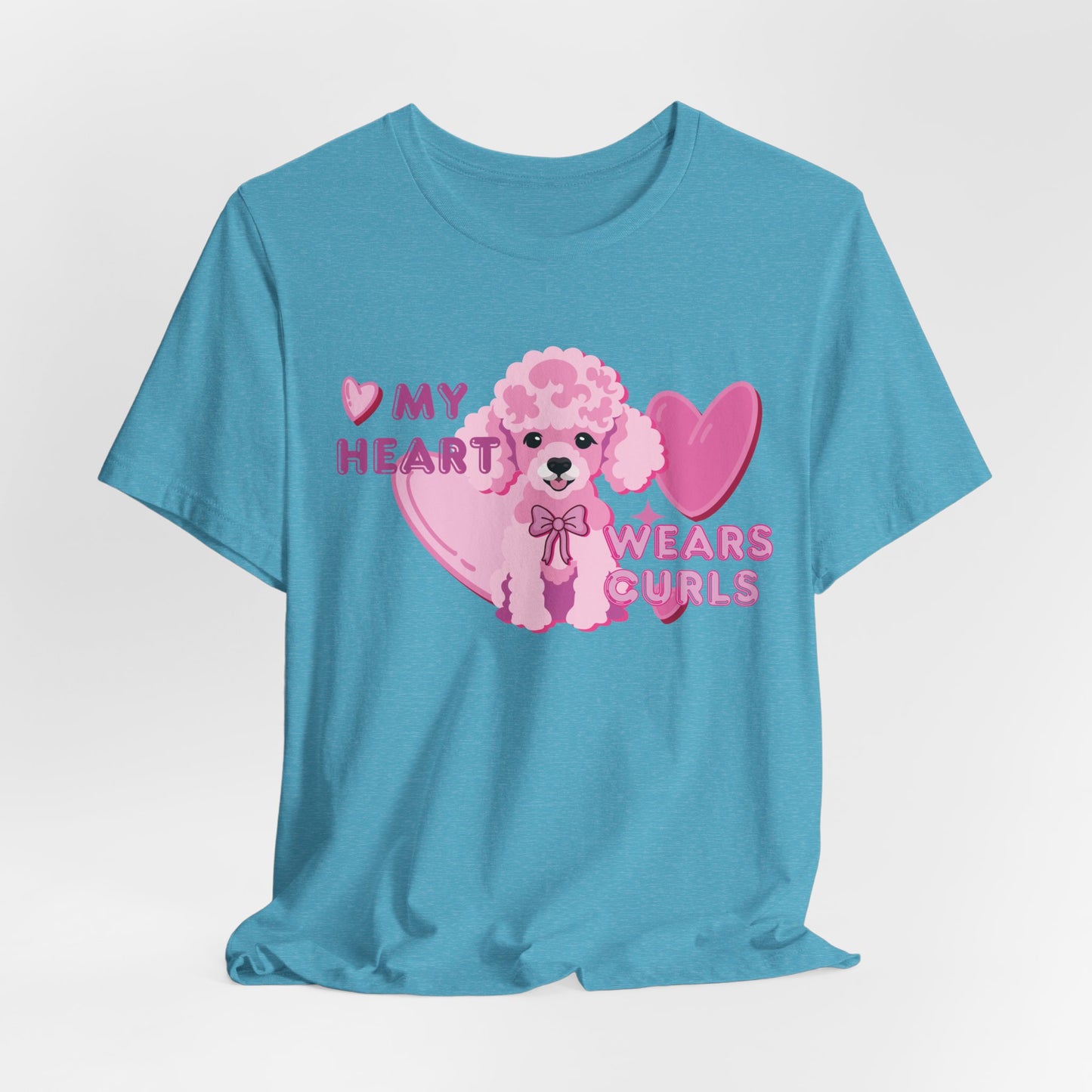My Heart Wears Curls Women T-Shirt