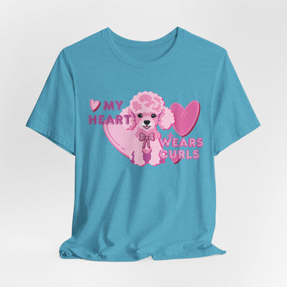 My Heart Wears Curls Women T-Shirt