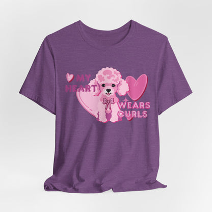 My Heart Wears Curls Women T-Shirt