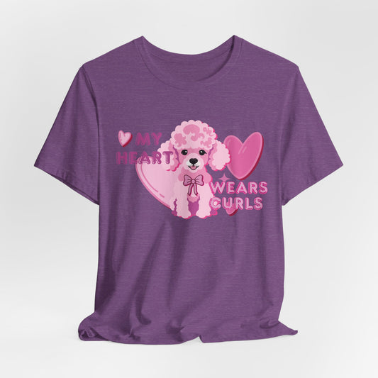 My Heart Wears Curls Women T-Shirt