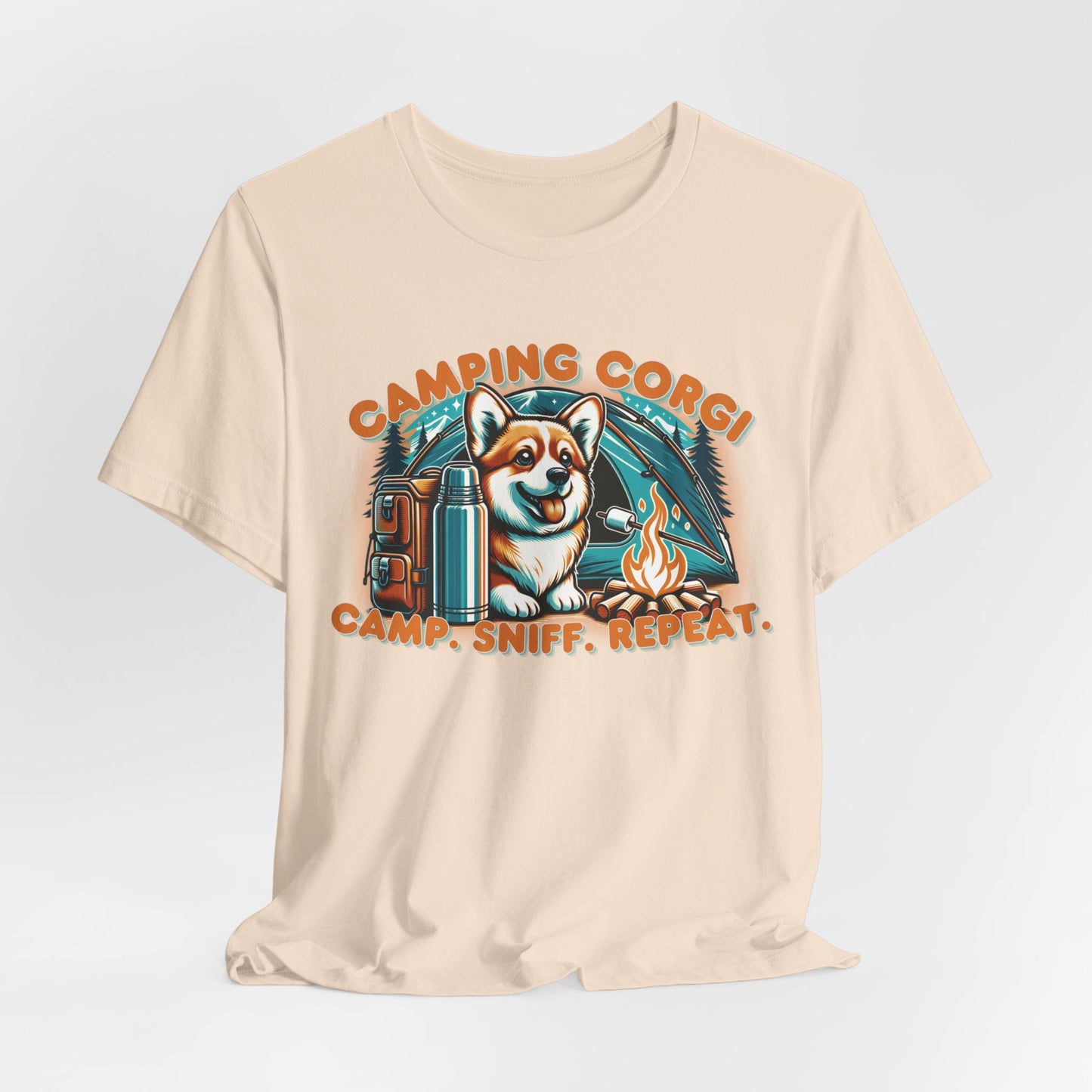 Camping Corgi Camp Sniff Repeat Unisex T-Shirt
