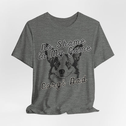 No Shame In My Game Corgi Dad Men T-Shirt