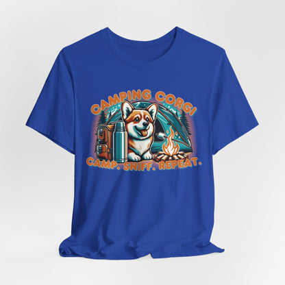 Camping Corgi Camp Sniff Repeat Unisex T-Shirt