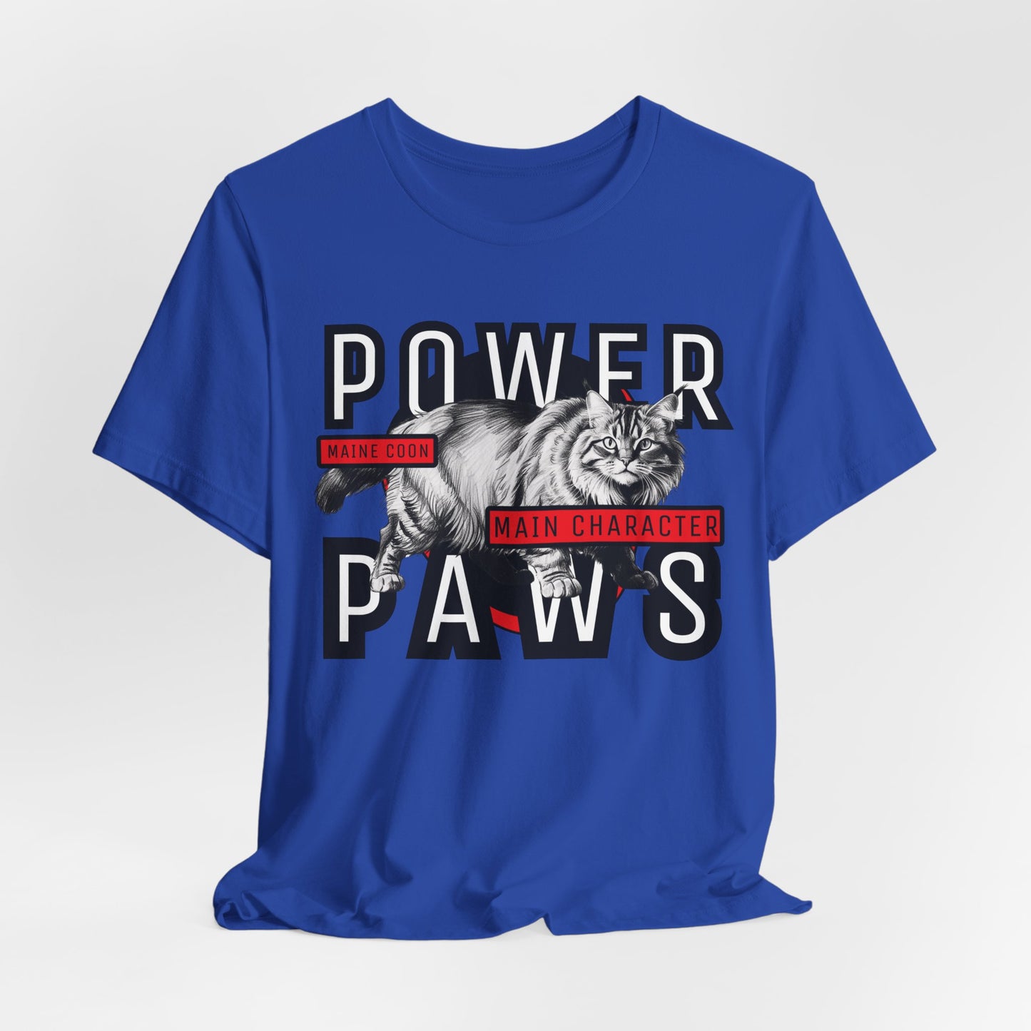Maine Coon Main Character Power Fur Paws Unisex T-Shirt