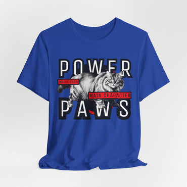 Maine Coon Main Character Power Fur Paws Unisex T-Shirt
