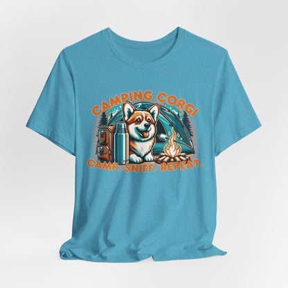 Camping Corgi Camp Sniff Repeat Unisex T-Shirt