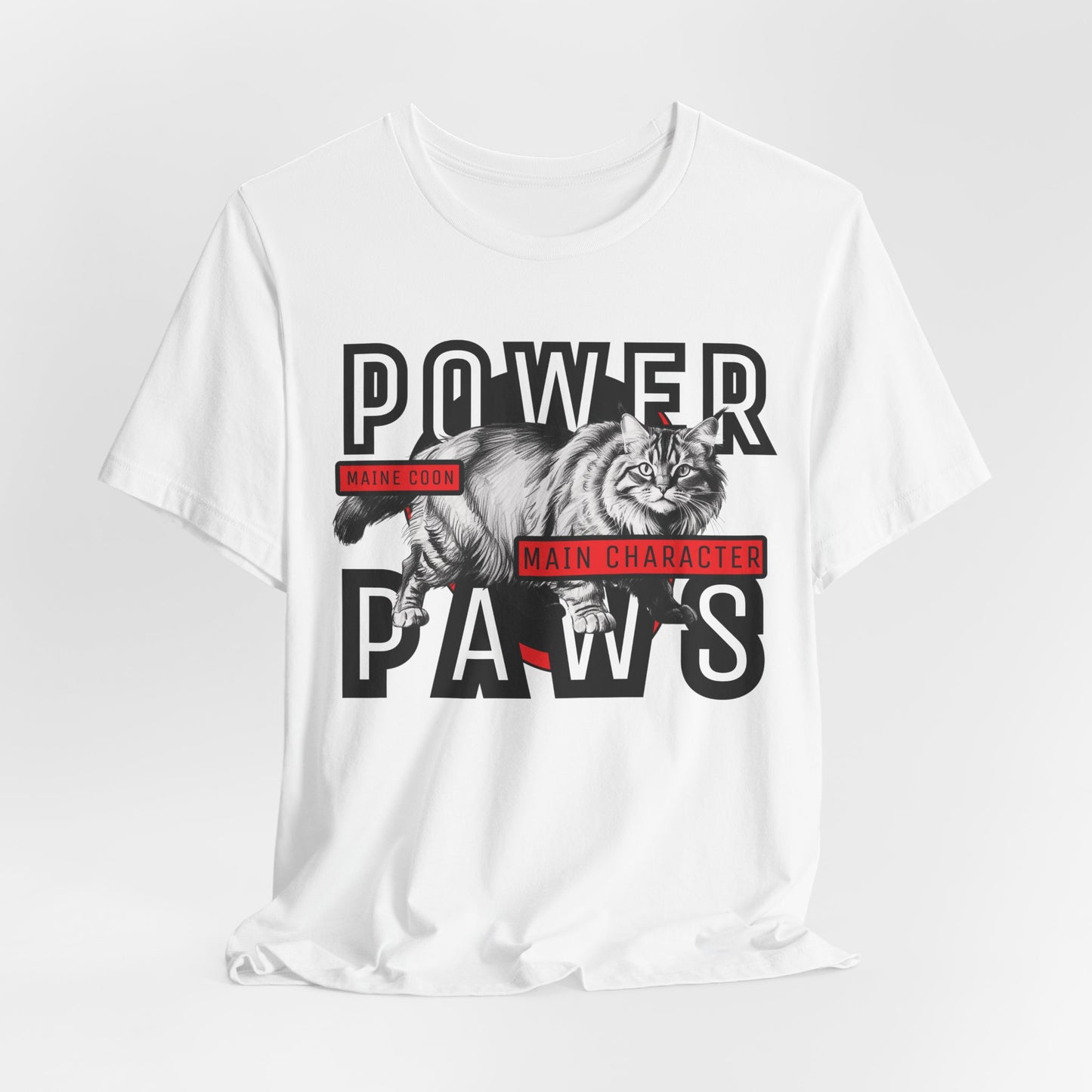 Maine Coon Main Character Power Fur Paws Unisex T-Shirt