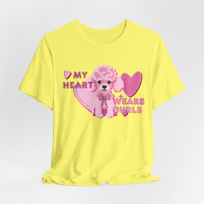 My Heart Wears Curls Women T-Shirt
