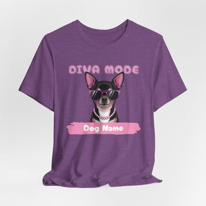 Diva Mode Chihuahua Personalize Women T-Shirt