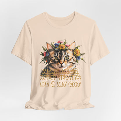 Warm Hugs Calm Hearts Me & My Cat Women T-Shirt