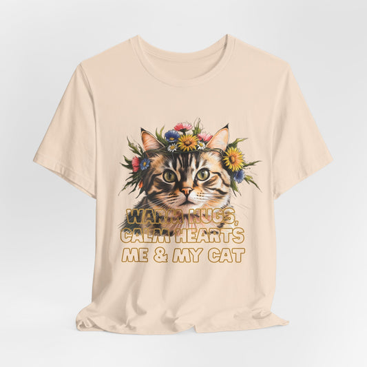 Warm Hugs Calm Hearts Me & My Cat Women T-Shirt