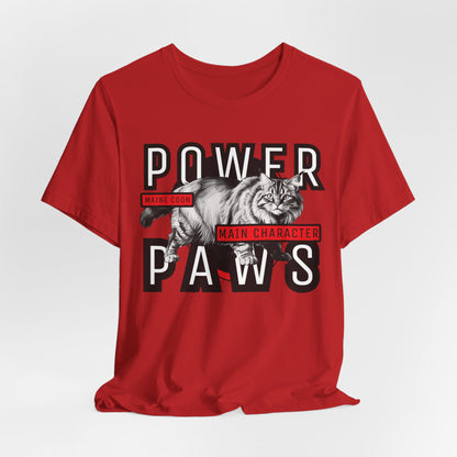 Maine Coon Main Character Power Fur Paws Unisex T-Shirt