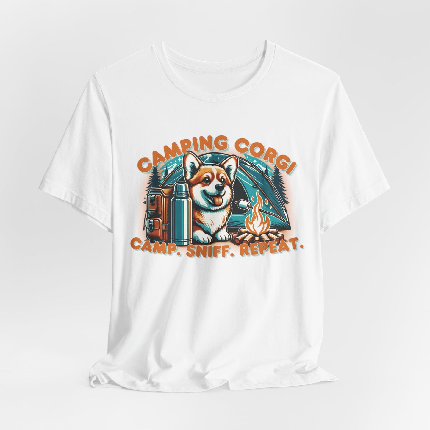 Camping Corgi Camp Sniff Repeat Unisex T-Shirt