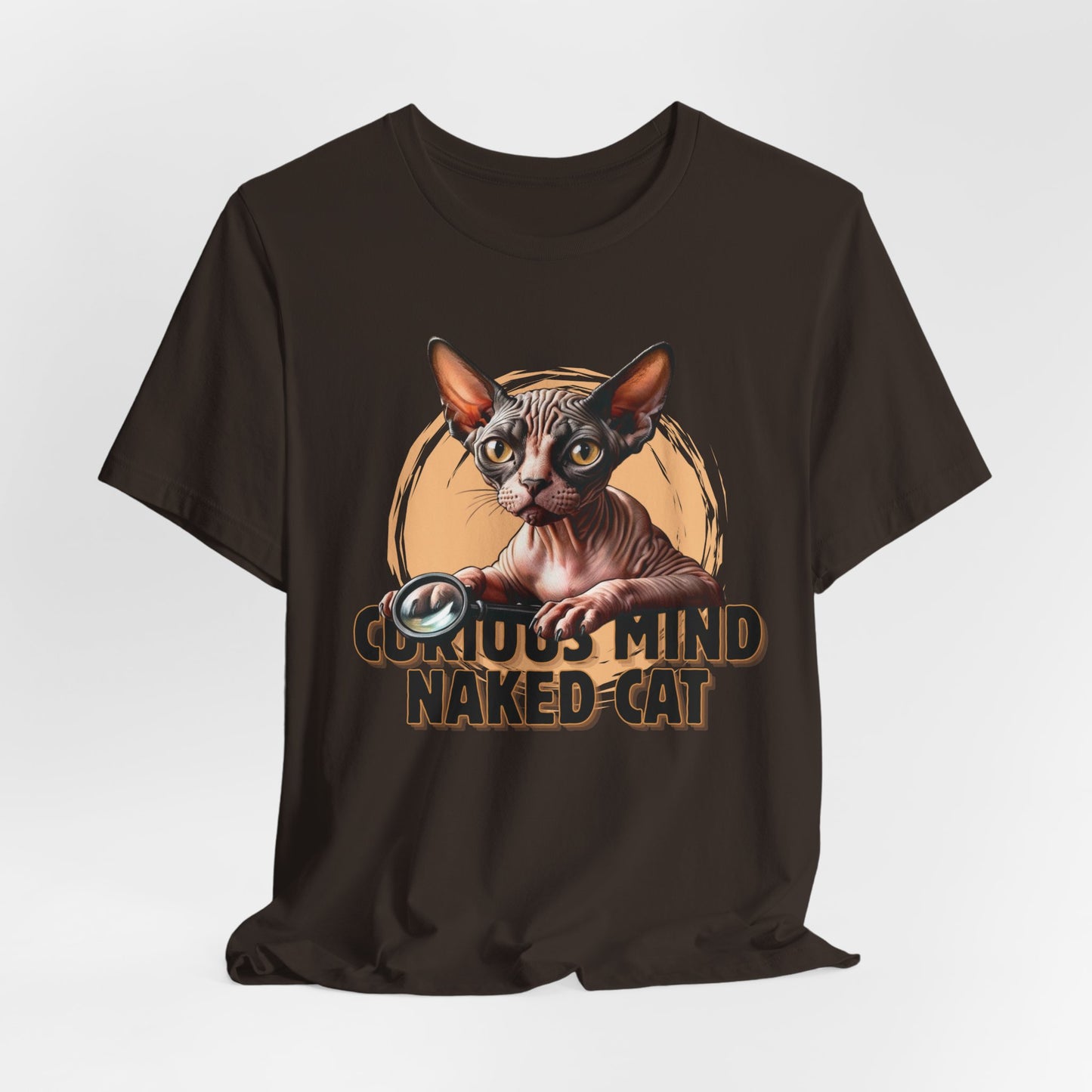 Curious Mind Naked Cat Unisex T-Shirt