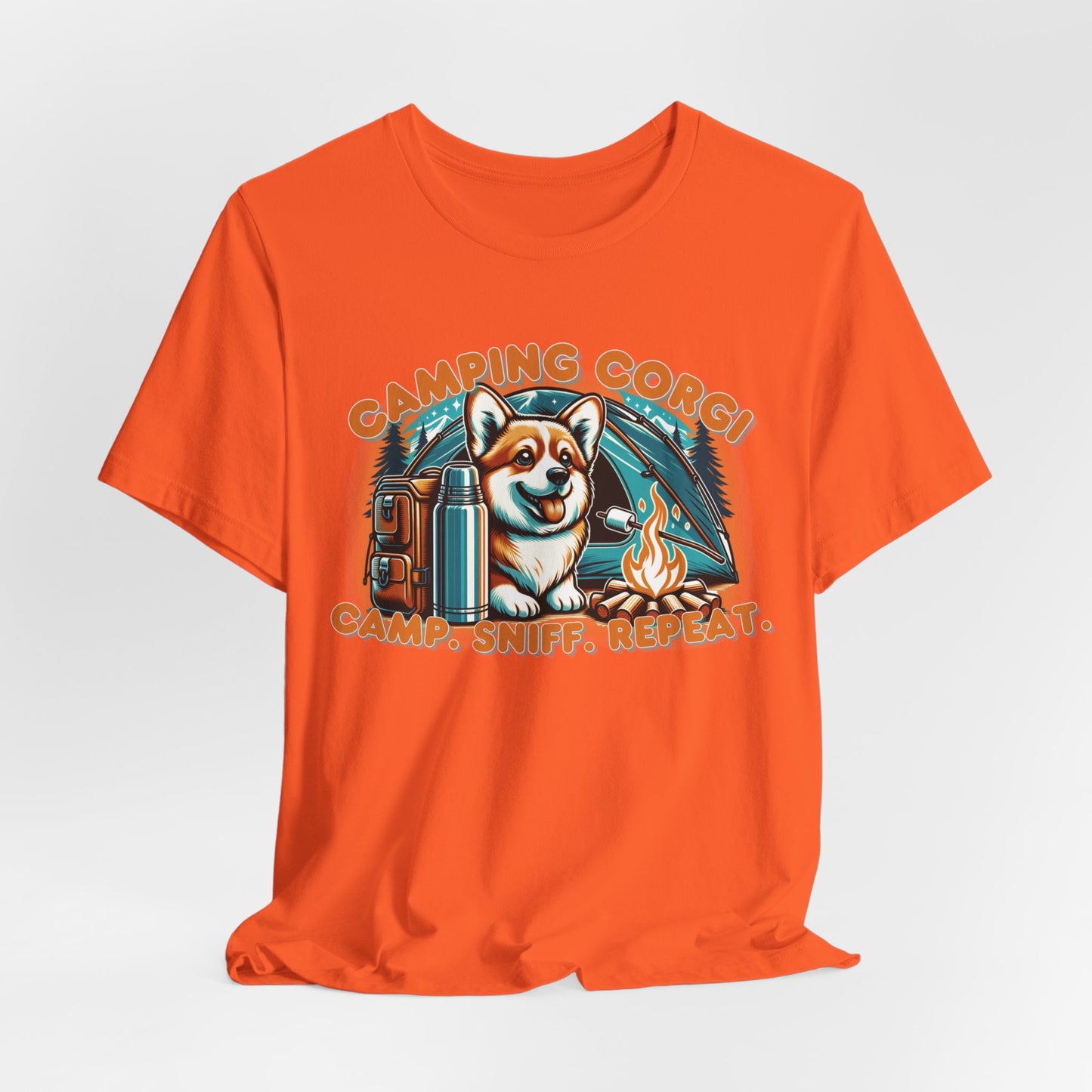 Camping Corgi Camp Sniff Repeat Unisex T-Shirt