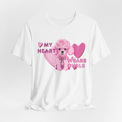 My Heart Wears Curls Women T-Shirt