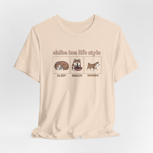 Sleep Snack Vanish Shiba Life Style Unisex T-Shirt